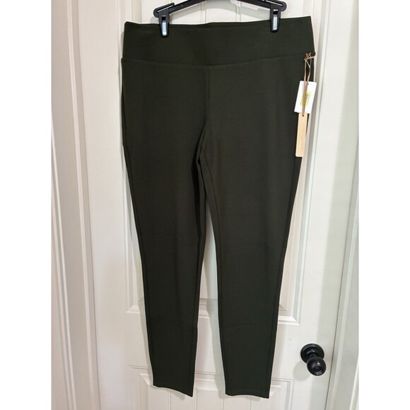 Gibson Latimer Women's Pull on Leggings Pants Size L Olive Green NWT - Picture 1 of 2